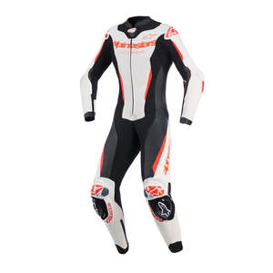 Motorcycle Leather Race Suits: Alpinestars Womens Stella Gp R7 1 Pc Leather Suit - White/Black