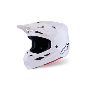Motocross Helmets: Alpinestars S-M7 MX Helmet - White
