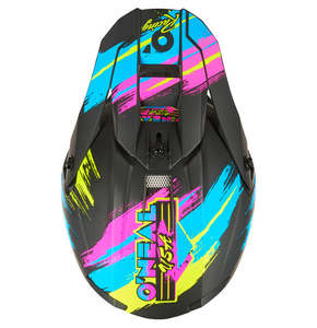 Motocross Helmets: O'Neal 2026 5SRS RESEDA Helmet - Black/Neon
