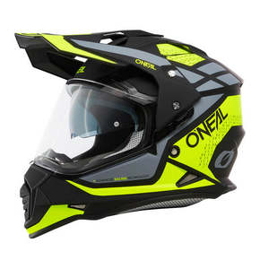 Motocross Helmets: O'Neal SIERRA Helmet R V.24 - Neon Yellow/Black/Grey