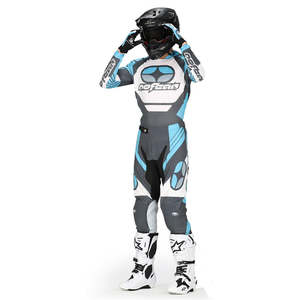 No Fear Youth Elektron Blast MX Pants - Blue/Grey/White