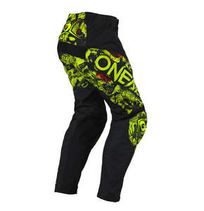 Motocross Pants: O'Neal Youth ELEMENT Attack Pant - Black/Neon Yellow