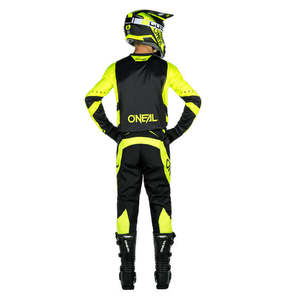Motocross Pants: O'Neal Youth ELEMENT Racewear V.24 Pant - Black/Neon