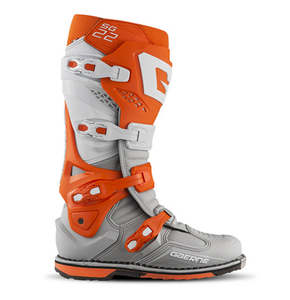 Motocross Boots: Gaerne SG22 Orange/White/Grey - MX