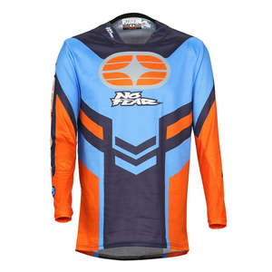 Motocross Jerseys Jackets: No Fear Elektron Icon MX Jersey - Blue/Orange