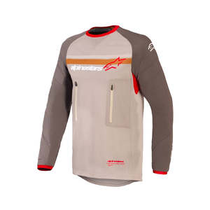 Motocross Jerseys Jackets: Alpinestars Maxdura Dual Enduro Jersey Grey/White