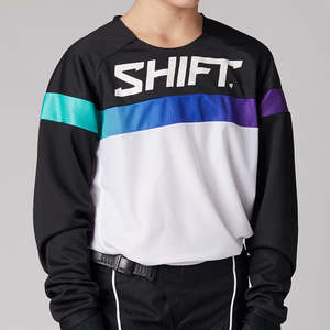 Motocross Jerseys Jackets: SHIFT YOUTH WHITE LABEL ULTRA JERSEY [WHITE/ULTRAVIOLET]