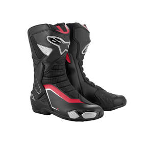 Alpinestars SMX-6 v3 Street Motorcycle Boots Black/Silver/Red