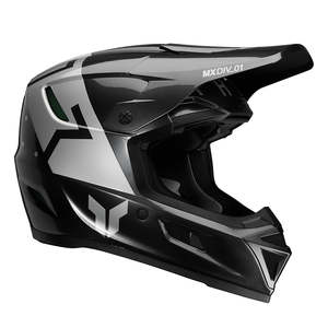 Motocross Helmets: THOR HELMET REFLEX ROGUE CHARCOAL/SILVER