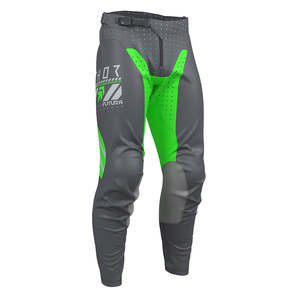 Motocross Pants: THOR MX PANT LAUNCHMODE FUTURA CHAR/GREEN