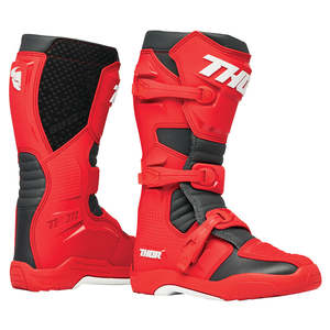 Motocross Boots: THOR BLITZ XR BOOTS RD/CH