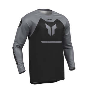 Motocross Jerseys Jackets: THOR MX JERSEY RIDEMODE MENACE BLACK