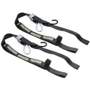 Tie Downs Fork Support: TIEDOWN PSYCHIC W/ SOFT HOOK, S HOOK AND CARBINER 10.5MM OD