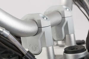 HANDLEBAR BAR RISER SW MOTECH 22MM HANDLEBARS SILVER BMW F750GS F800GS 17-ON