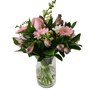 Funeral Flowers And Arrangements: Pastel Bouquet in Vase