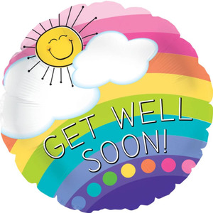Products: Get Well Soon Rainbow Balloon