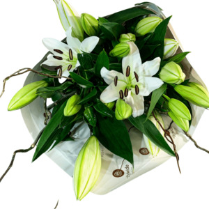 Best Seller: Luscious White Lilly Bouquet (in bud)