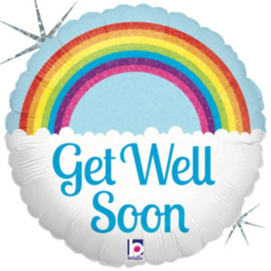 Florist Hororata: Get Well Soon Rainbow Balloon