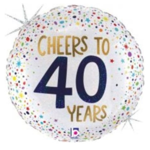 Florist Hororata: Cheers To 40 Years Helium Balloon