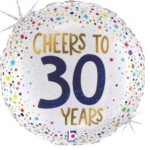 Florist Hororata: Cheers to 30 Years Helium Balloon