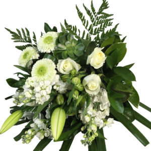 Easter Gifts Christchurch: Simply Classic White & Green Bouquet