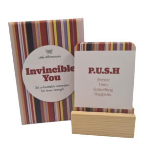 Graduation Flowers And Gifts Christchurch: Invincible You Affirmation Cards.