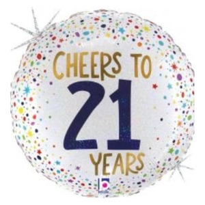 Cheers To 21 Years Balloon