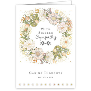 Caring Thoughts Sympathy Card
