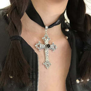 Bailey Oversized Ornate Cross Choker