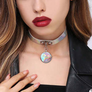 Retro Revival - Trinity Holographic Chokers - Disc Charm