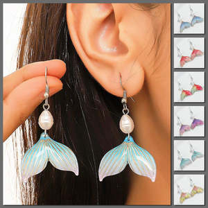 Syrena Mermaid Tail Drop Earrings