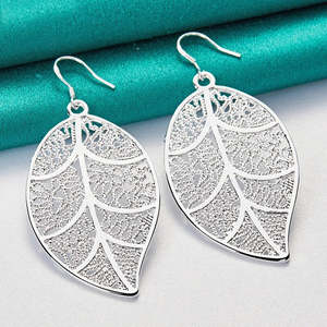 Earrings: Aranyani Stylised Leaf Drop Earrings