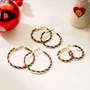Essentials: Peppermint Twist Hoop Earrings