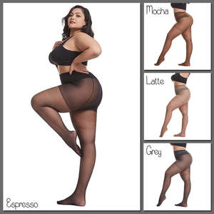 Essentials: Essentials Queen-Size Ultra-Stretch 20D Sheer Tights