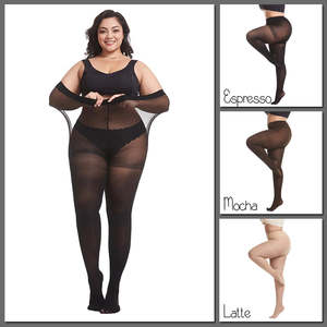 Essentials Queen-Size Ultra-Stretch 80D Semi-Sheer Tights