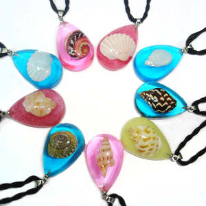Calypso's Tear Resin Seashell Necklace