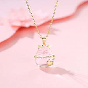 Opulence: Maneki Rose Quartz Pendant