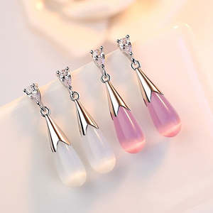 Amelia Opal Drop Stud Earrings