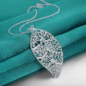 Necklaces: Aranyani Stylised Leaf Necklace