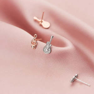 Products: Stefani Music Note & Instrument Crystal Stud Earrings