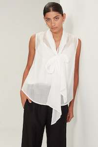 Caroline Sills: Caroline Sills White Tamzin Blouse