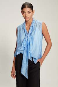 Caroline Sills Crystal Blue Tamzin Blouse
