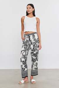 Velvet Palm Print Pant