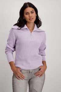 Monari Lilac Zip Jumper