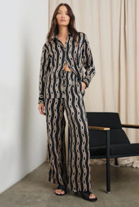 Shirts: Rails Ledger Black Gold Link Shirt