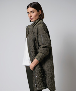 Jackets: Brax Tokio Quilted Coat - Khaki
