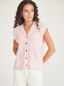 Caroline Sills Sandon Pink Parfait Knit Vest
