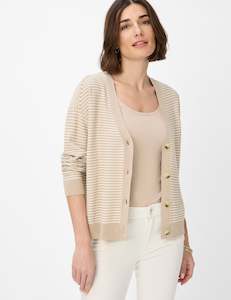 Knitwear: Brax Anique Cardigan - Almond