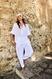 Tops: Mela Purdie White Resort Shirt