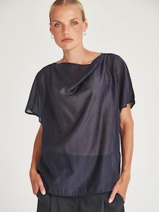 Caroline Sills Navy Dana Top